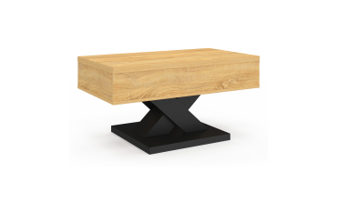 Table basse Alexia avec plateau relevable et dépliant