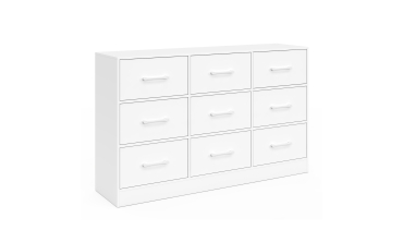 Commode Uma 9 tiroirs blanc