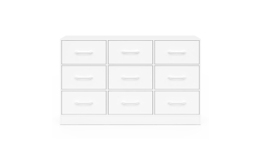 Commode Uma 9 tiroirs blanc