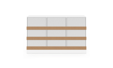 Commode Uma 9 tiroirs blanc