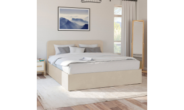 Lit coffre Louise 160x200cm velours beige