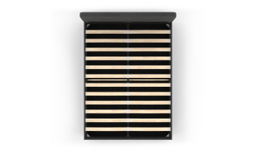 Lit coffre Louise 140x190cm velours gris