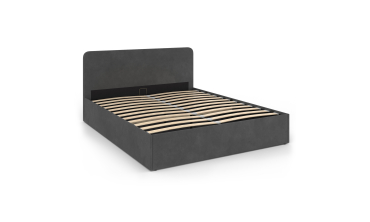 Lit coffre Louise 160x200cm velours gris