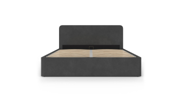Lit coffre Louise 160x200cm velours gris