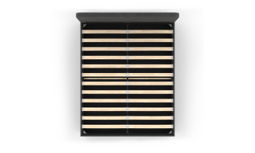 Lit coffre Louise 160x200cm velours gris