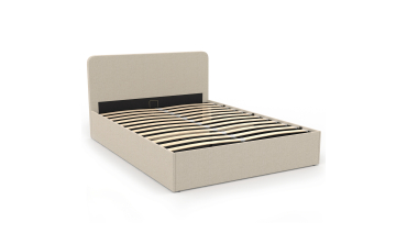 Lit coffre Louise 160x200cm tissu beige