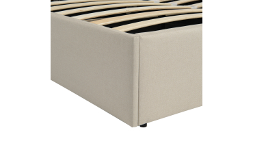 Lit coffre Louise 160x200cm tissu beige