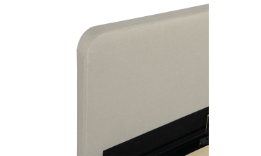 Lit coffre Louise 160x200cm tissu beige