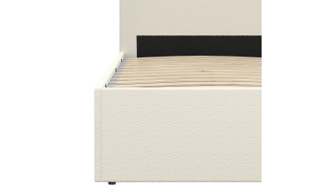 Lit coffre Louise 160x200cm tissu bouclette