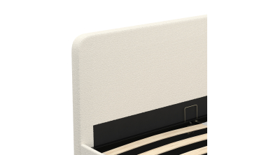 Lit coffre Louise 160x200cm tissu bouclette