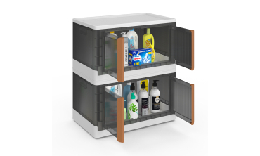 Boîtes de rangement empilables 72L - lot de 2