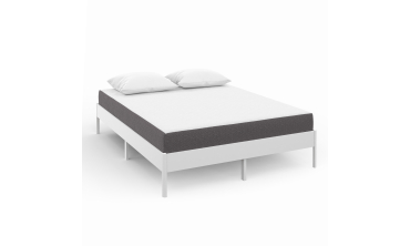 Matelas mémoire de forme épaisseur 20cm blanc et gris 140x190cm