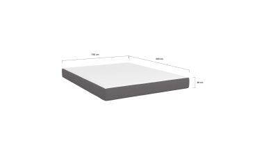 Matelas mémoire de forme épaisseur 20cm blanc et gris 160x200cm Matelas mémoire de forme épaisseur 20cm blanc et gris 160x200cm