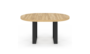 Table à manger ronde extensible Brixton bois et noir Ø110-150cm Table à manger ronde extensible Brixton bois et noir Ø110-150cm