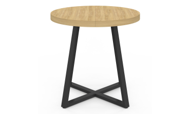 Table à manger ronde Sana bois et noir Ø80cm Table à manger ronde Sana bois et noir Ø80cm