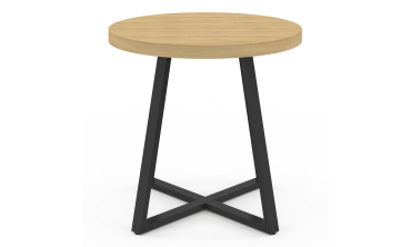 Table à manger ronde Sana bois et noir Ø80cm Table à manger ronde Sana bois et noir Ø80cm