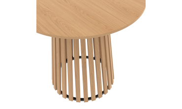 Table à manger ronde Camélia pied central lattes Ø80cm Table à manger ronde Camélia pied central lattes Ø80cm
