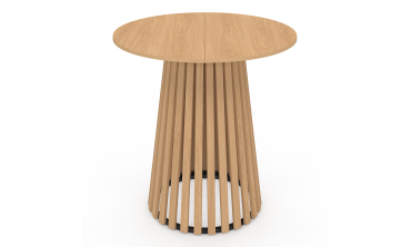 Table à manger ronde Camélia pied central lattes Ø80cm Table à manger ronde Camélia pied central lattes Ø80cm