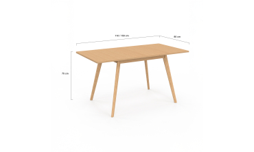 Table à manger extensible Venezia bois 110-150cm Table à manger extensible Venezia bois 110-150cm