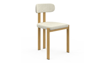Chaises Elsa en tissu beige et pieds métal - lot de 2 Chaises Elsa en tissu beige et pieds métal - lot de 2