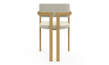 Chaises Elsa avec accoudoirs en tissu beige et pieds métal - lot de 2 Chaises Elsa avec accoudoirs en tissu beige et pieds métal - lot de 2