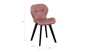 Chaises Daisy en velours mix de couleurs (crème, gris clair, gris foncé et rose) - lot de 4 Chaises Daisy en velours mix de couleurs (crème, gris clair, gris foncé et rose) - lot de 4