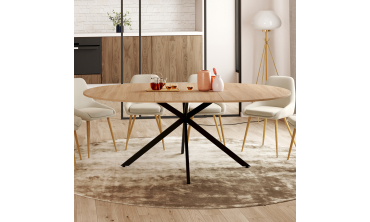 Table à manger ronde extensible Soline Ø140-200cm Table à manger ronde extensible Soline Ø140-200cm