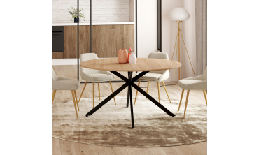 Table à manger ronde extensible Soline Ø140-200cm Table à manger ronde extensible Soline Ø140-200cm