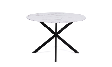 Table à manger ronde Soline Ø110cm effet marbre Table à manger ronde Soline Ø110cm effet marbre