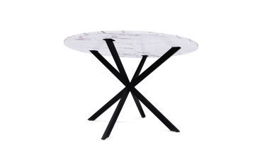 Table à manger ronde Soline Ø110cm effet marbre Table à manger ronde Soline Ø110cm effet marbre