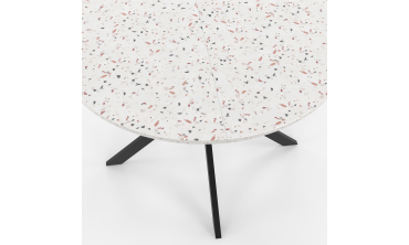 Table à manger ronde Soline Ø110cm effet terrazzo Table à manger ronde Soline Ø110cm effet terrazzo