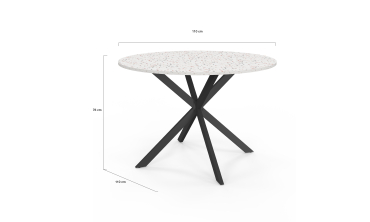 Table à manger ronde Soline Ø110cm effet terrazzo Table à manger ronde Soline Ø110cm effet terrazzo