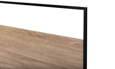 Tête de lit Memphis bois et noire avec fixation murale 145cm