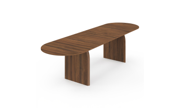 Table à manger extensible Japandi 200-300cm effet noyer