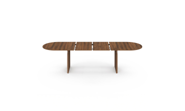 Table à manger extensible Japandi 200-300cm effet noyer