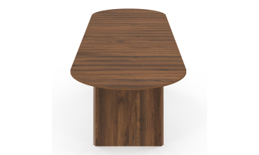 Table à manger extensible Japandi 200-300cm effet noyer