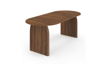 Table à manger extensible Japandi 200-300cm effet noyer