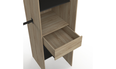 Dressing Justine d'angle 230cm effet bois