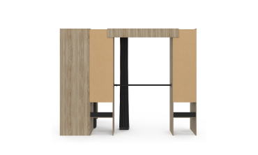 Dressing Justine d'angle 230cm effet bois