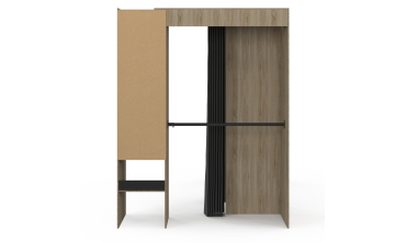 Dressing Justine d'angle 230cm effet bois