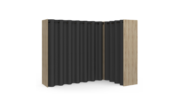 Dressing Justine d'angle 230cm effet bois