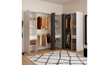 Dressing Justine d'angle 230cm blanc