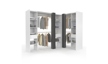 Dressing Justine d'angle 230cm blanc