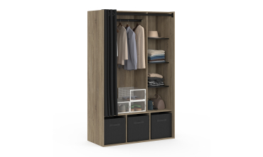 Dressing Camille 167cm effet bois