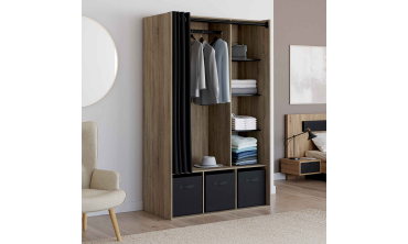 Dressing Camille 167cm effet bois