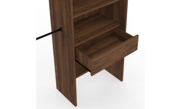 Dressing Aline extensible 120-170cm effet noyer 1 colonne