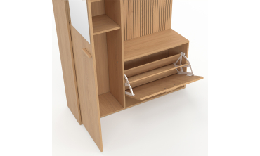 Vestiaire d'entrée Faustine avec placard et miroir