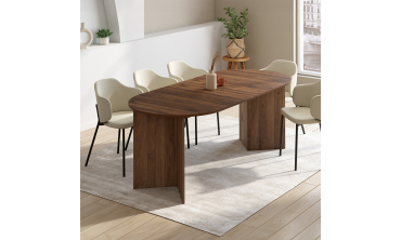 Table à manger extensible Gabin 200-300cm effet noyer