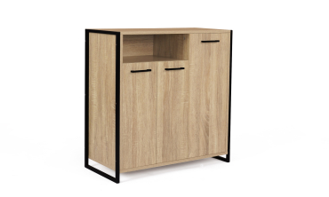 Meuble chaussures Alan 3 portes + niche latérale - 18 paires