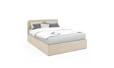 Lit coffre Louise 140x190cm velours beige